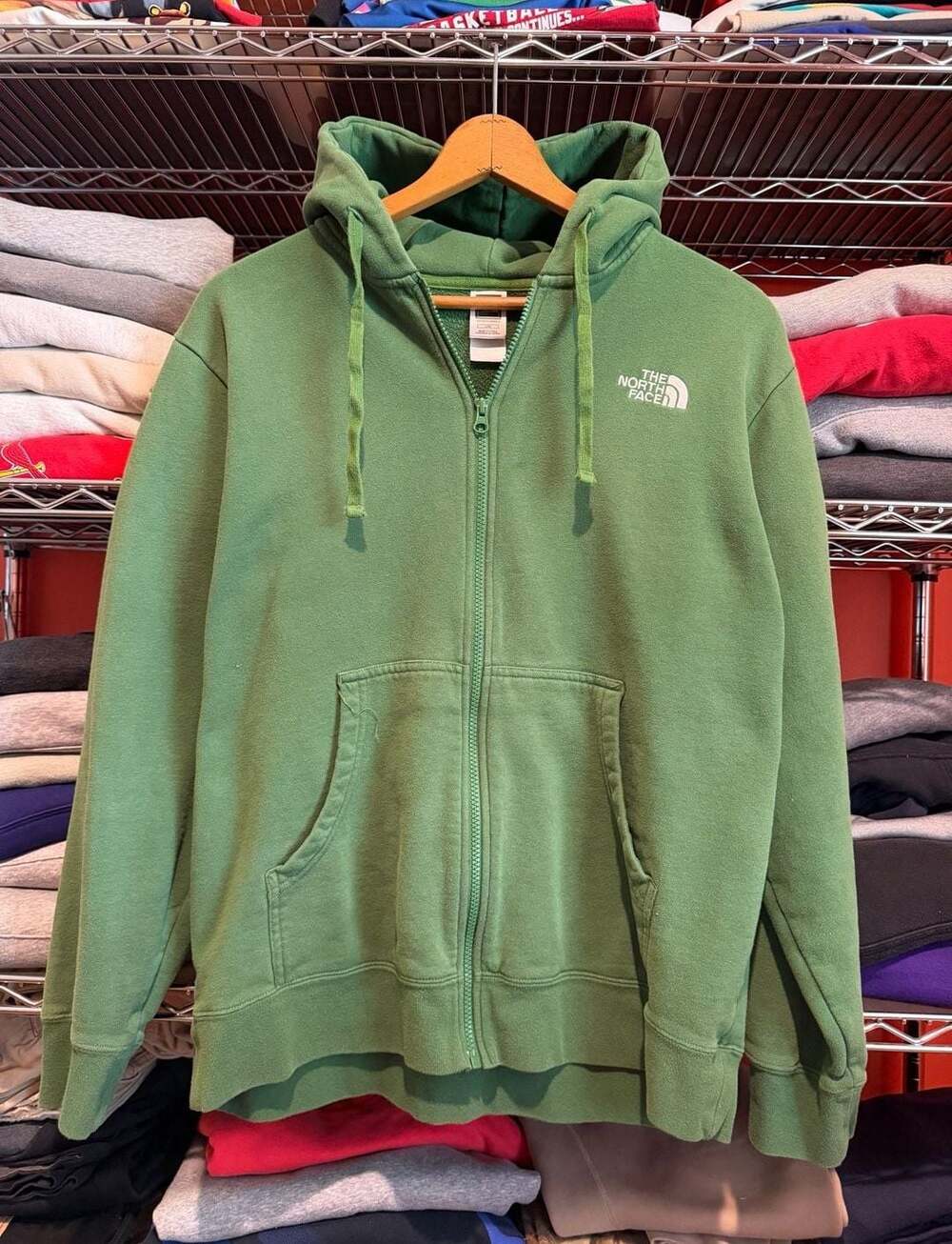 The North Face Evolution Simple Dome Full Zip Hoodie Size L Green
